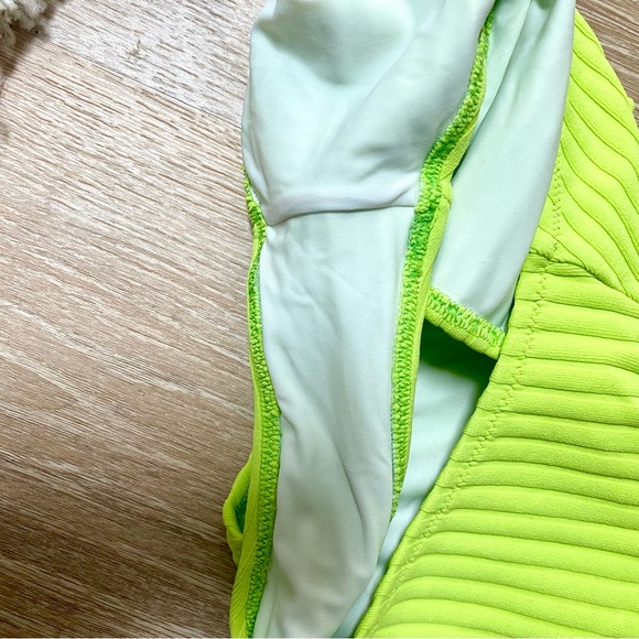 SOLID & STRIPED the beverly ribbed bikini in lime green size large - Picture 10 of 10